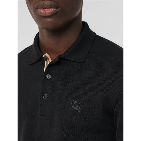 burberry polo black mens|burberry polo shirts men's black.